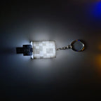 LED Glowing pixel Keychain Mini World Building Blocks Mosaic Light Up Creative Pocket Toy XMAS Novelty Gift for Collectors