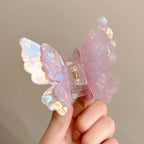 AWAYTR Fairy Butterfly Hair Claw Acetate Crab Hair Clip Sweet Princess Shark Clip for Women Girl Hairpin Hair Accessories