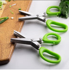 Multi-Layer Stainless Steel Kitchen Scissors – Herb, Vegetable & Green Onion Cutter Tool