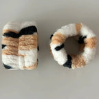 3PCS Cute Cat Ear Plush Spa Headband & Wristband Set