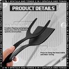2-in-1 Grip Flip Spatula Clamp – Non-Stick Kitchen Turner Tool