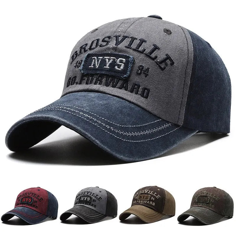 Washed Embroidered Baseball Cap with Curved Brim for Everyday Style