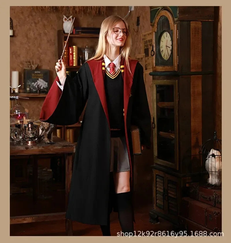 S-XXL Adult Harries Cosplay Magic Cape Cloak Robe Potters Hermione Gryffindor Holiday Halloween College Costume Accessories Gift