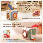 Montessori Cloth Tissue Box Sensory Activity Toy for Babies