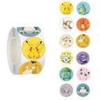 500PCS/Roll Cute Pokemon Pikachu Cartoon Anime Sealing Stickers Decoration DIY PVC Laptop Decals Graffiti Stiker Reward Gift Toy