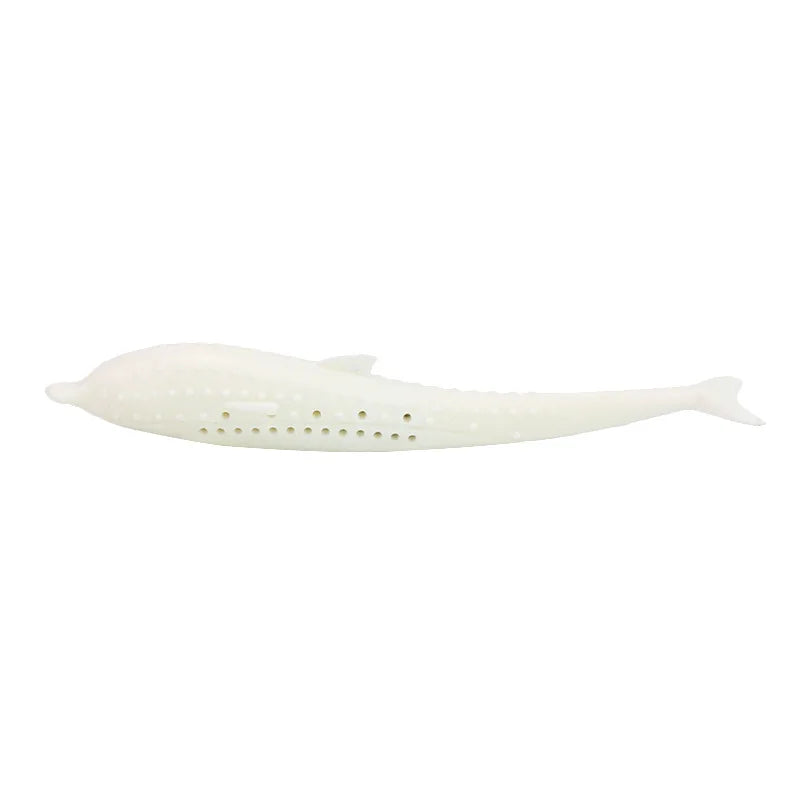 Silicone Fish Cat Toothbrush Toy for Interactive Teeth Cleaning Play