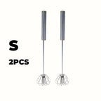 Stainless Steel Semi Automatic Egg Beater – Manual Push Whisk Mixer
