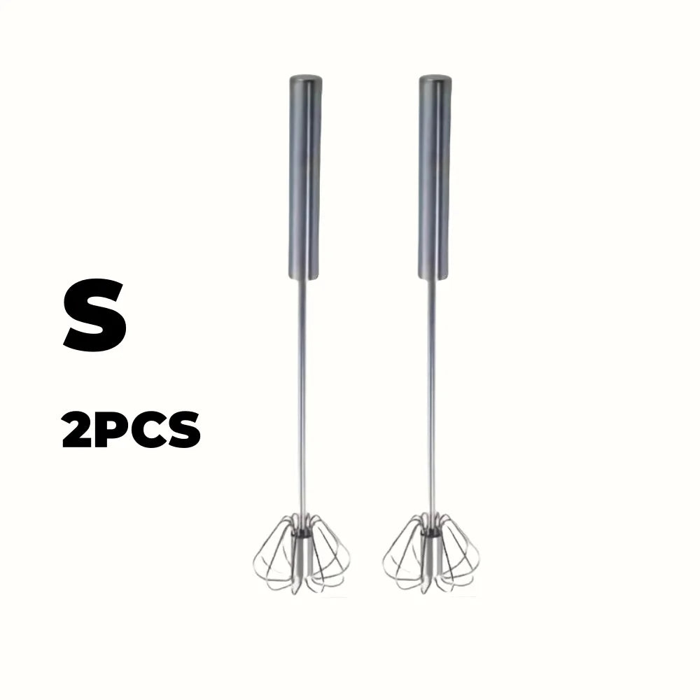 Stainless Steel Semi Automatic Egg Beater – Manual Push Whisk Mixer