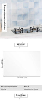 Kitchen Wall Protector Film – Oil Proof Heat Resistant Wall Sticker (One Size)