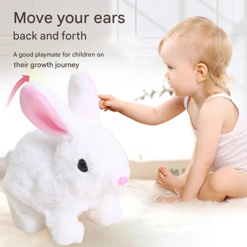 Electric Walking Bunny Plush Toy for Interactive Kids Playtime