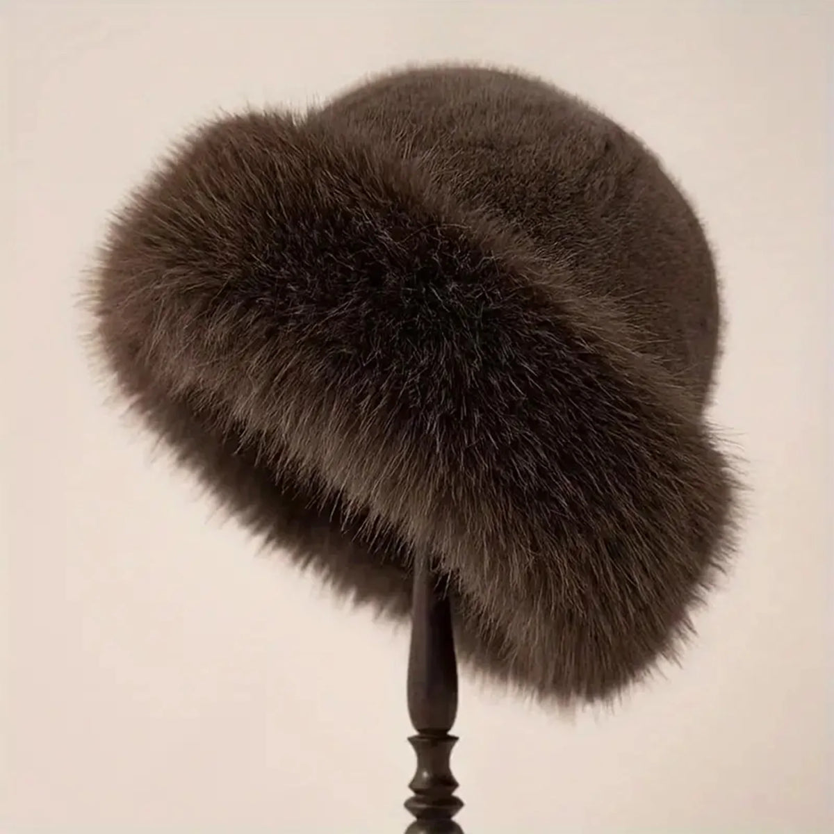 Plush Warm Fur Fluffy Beanie Hat for Winter Outdoor Comfort