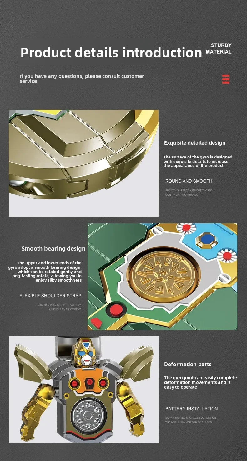 Transformable Robot Fidget Spinner Gyro Toy