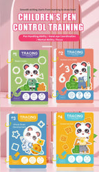 34-Page Reusable Children's Practice Book Set with Erasable Pen - Early Learning of Writing and Drawing Skills, Educational Books for Pen Control Training, Innovative Learning - Perfect Choice for Christmas and Birthday Gifts