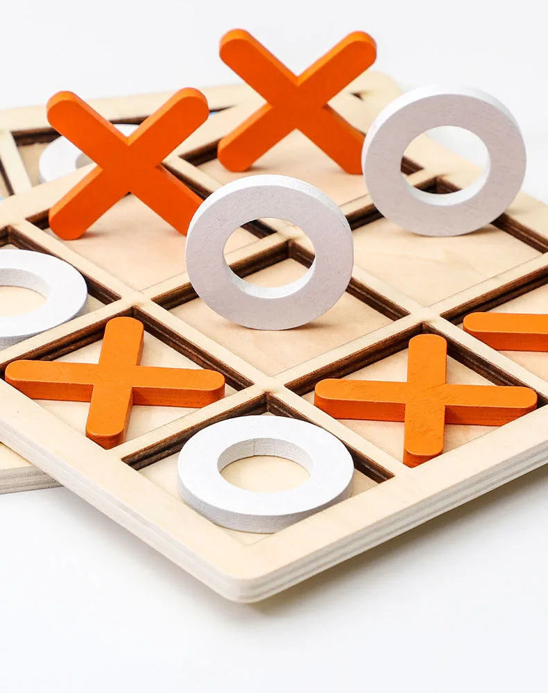 Montessori Wooden Mini Chess Brain Training Puzzle Toy for Kids
