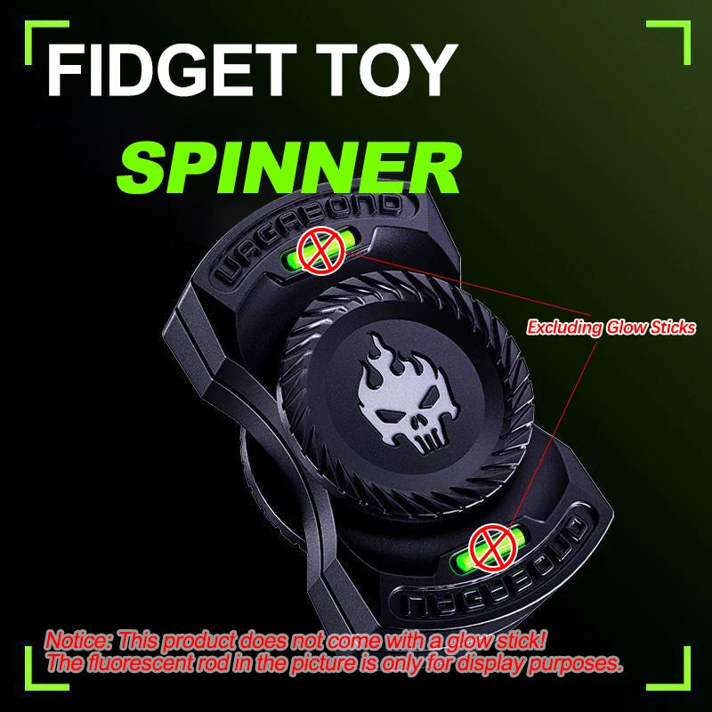 3-in-1 Skeleton Fidget Spinner Metal EDC Stress Relief Toy