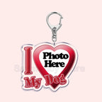 Custom Text I Love My Boyfriend Girlfriend Keychains Key Chain Photo Wife Hot Mom Dad King Queen Idol Baby Family Keychains Gift