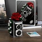 SLR Camera Mirror Flower Model Building Block Set - Creative Trendy Ornament Educational Toy for Children Gift