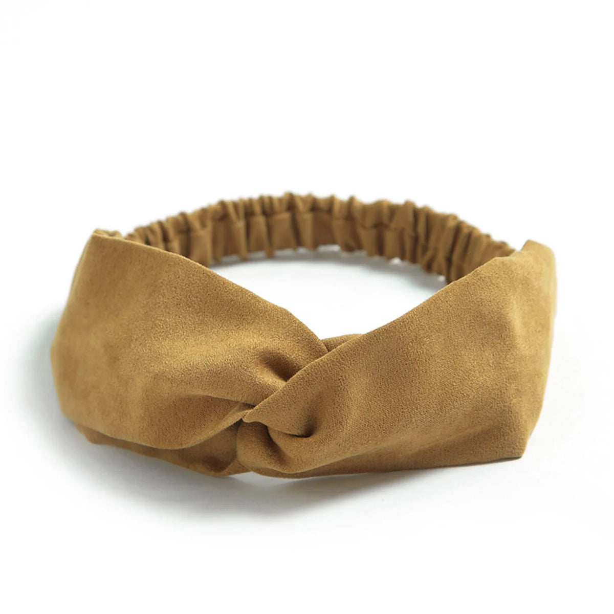 Cross Turban Twist Knot Boho Suede Headband for Women