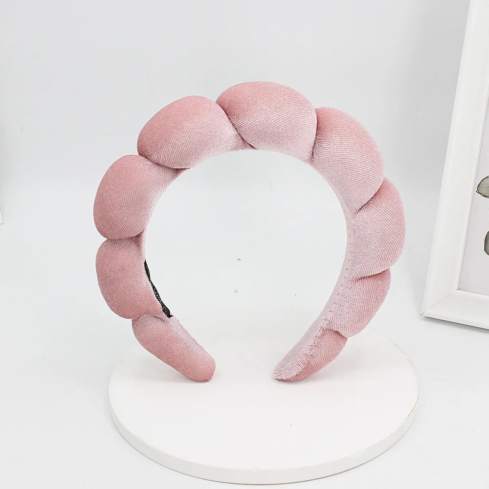 Velvet Sponge Spa Headband for Face Washing & Skincare