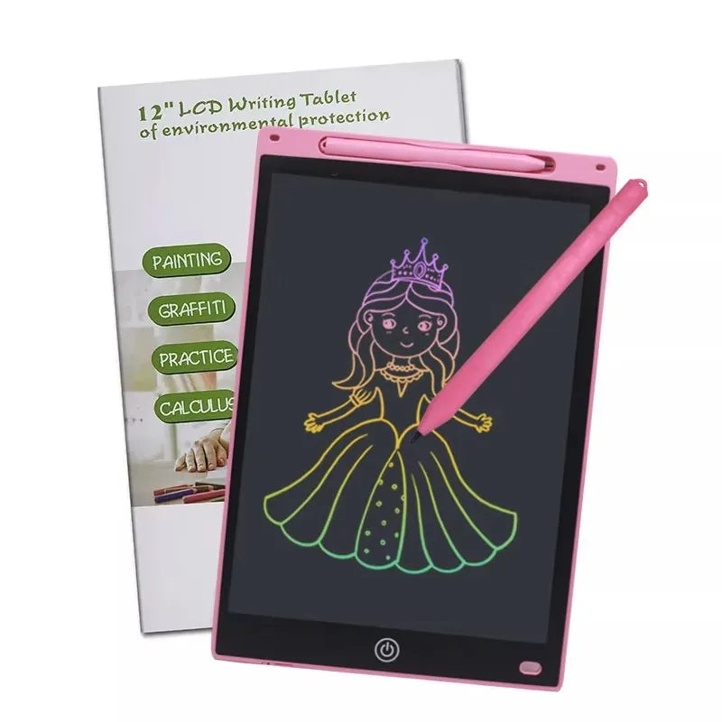 LCD Writing Tablet for Kids – 12 Inch Reusable Drawing Board