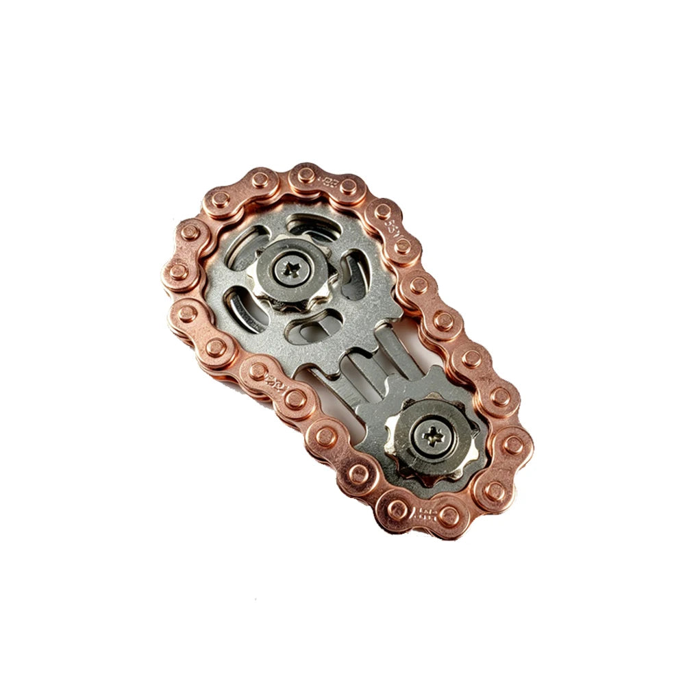 Metal Gear Bike Chain Fidget Spinner Flywheel Stress Relief Toy
