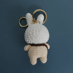 Cute Rabbit Crochet Keychain Handmade Bunny Bag Charm