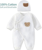 Somenie Boys Girls Bodysuit Newborn Winter Onesie Clothes Cotton Toddler Home Wear  0-6M Thickened Spring and Autumn Clothing