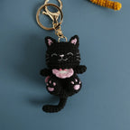 Small Cat Crochet Keychain Cute Kitten Bag Charm