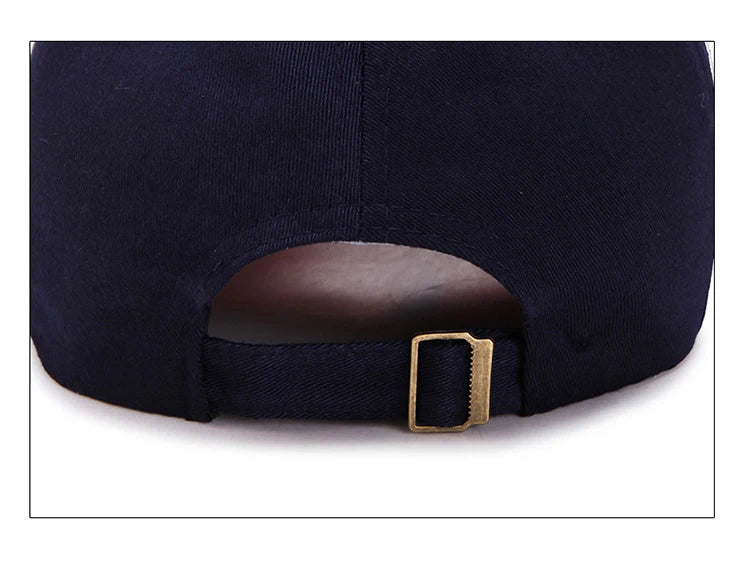 Embroidered Cotton Snapback Baseball Cap for Casual Outdoor Style