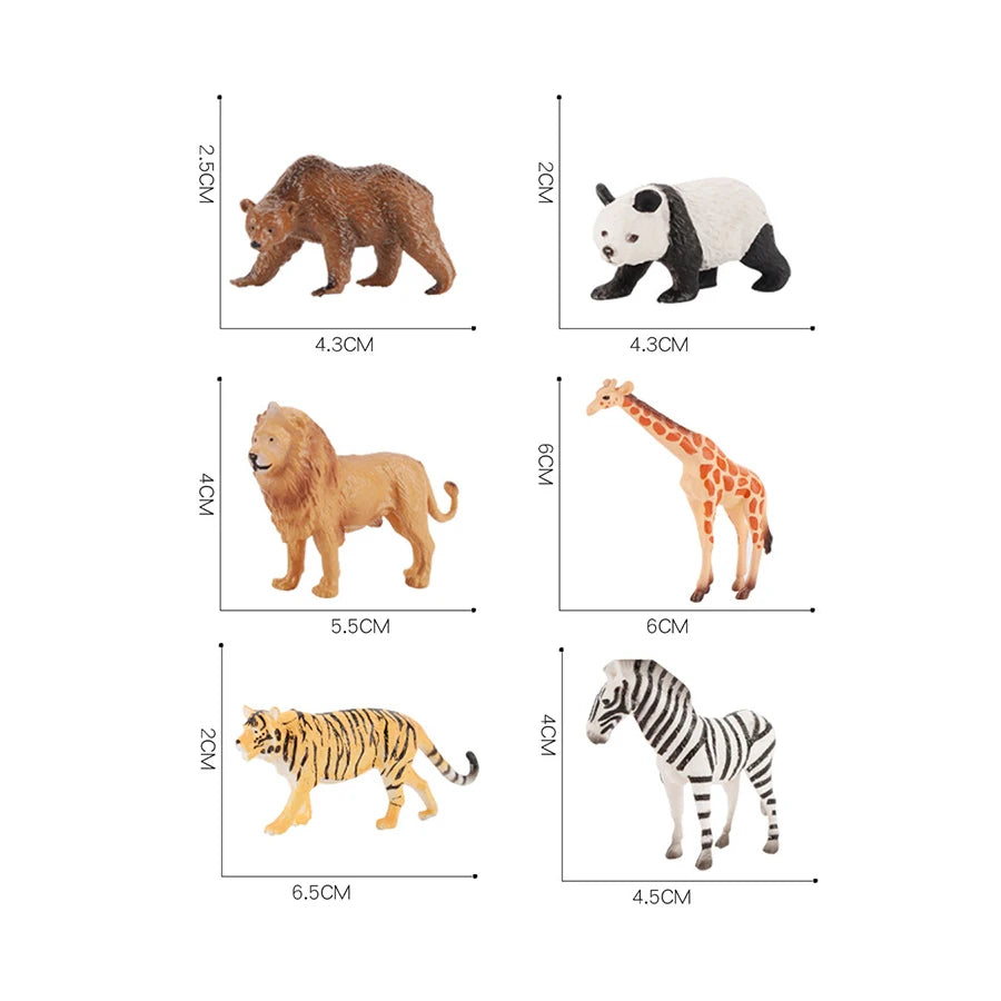 Mini Farm & Wildlife Animal Figurine Set