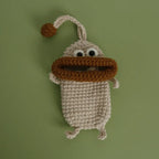 Funny Crochet Sausage Mouth Keychain Key Holder Pouch