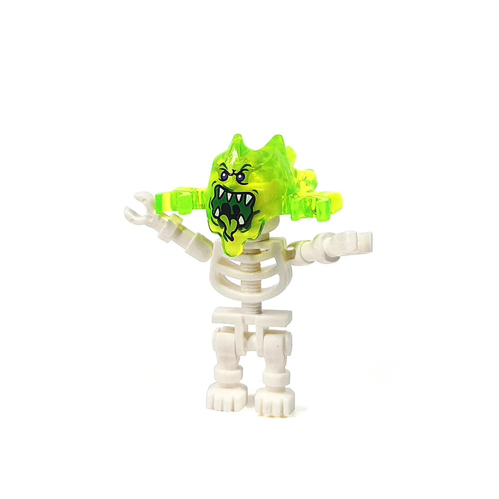 MOC Halloween Skeleton Army Mini Doll Building Blocks DIY Assembled Building Blocks Character Doll Skeleton Horse Ornaments Toy