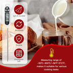 Digital Kitchen Thermometer – LCD Food Temperature Measuring Tool for Meat, Baking & BBQ