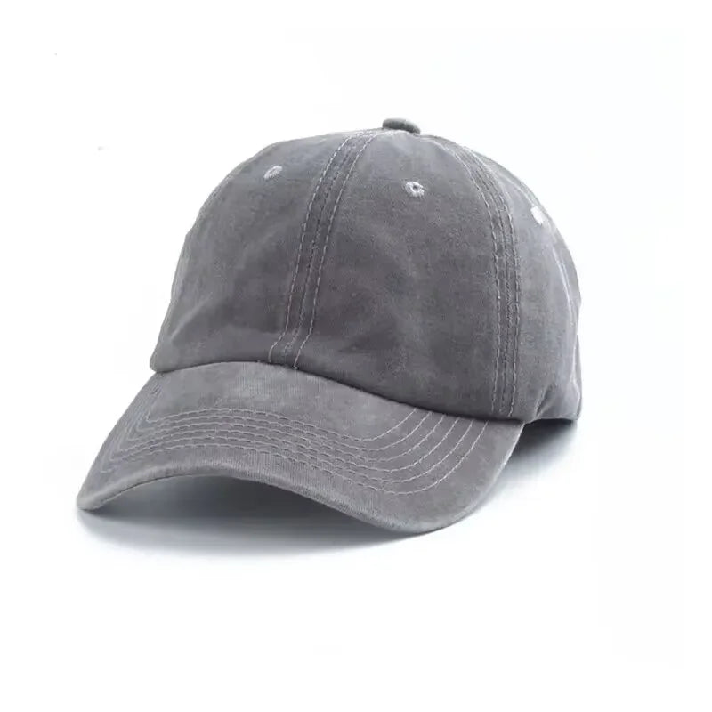 Washed Cotton Adjustable Baseball Cap for Everyday Casual Style