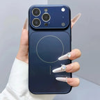 Original Nano Frosted Glass For Magsafe Wireless Charging Phone Case For iPhone 18 17 16 15 14 13 12 11ProMax Air Magnetic Cover