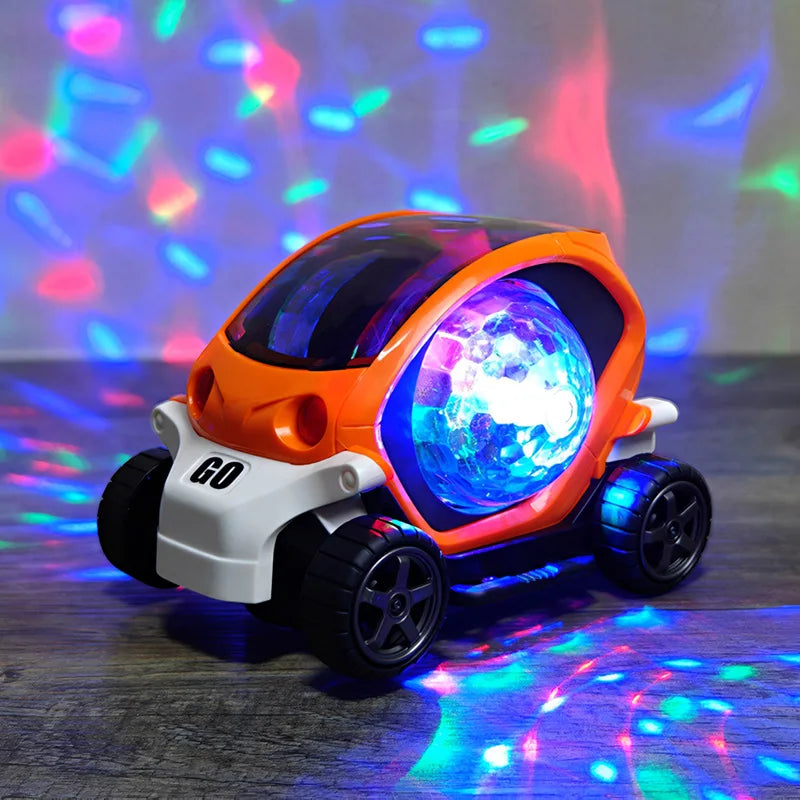 Electric Turn To Music Lights Dazzling Toy Car Model Boy Birthday Holiday Best Gift