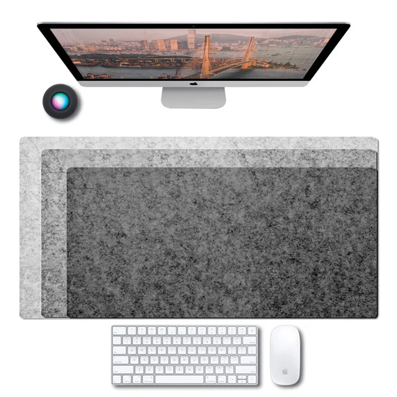 XXL Large Wool Felt Gaming Mouse Pad Computer Desk Mat Non-slip Laptop Keyboard Desk Pad Office Desk Accessories