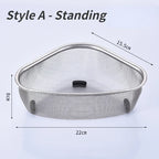 Stainless Steel Triangle Sink Drain Basket – Food Filter Organizer Rack