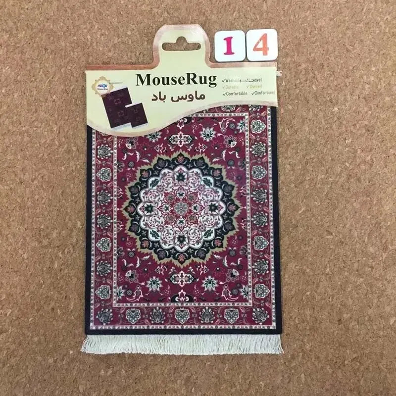 Mairuige Mini Persian Carpet Mouse Pad Desk Computer Notebook Mouse Mat Tea Coaster Pet Pad Multifunctional Anti-slip Desk Pad