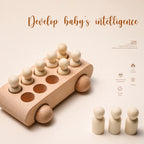 Wooden Montessori Train Learning Toy for Toddlers and Preschool Kids