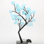 24 LED Rose Tree Lights USB Plug Table Lamp Fairy Flower Night Light For Home Party Christmas Wedding Bedroom Decoration Gift