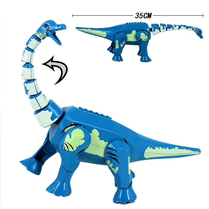 Jurassic Raptor Building Blocks Mini Dinosaur Construction Toy Set