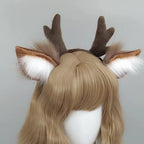 Cute Plush Deer Antler Headband for Women