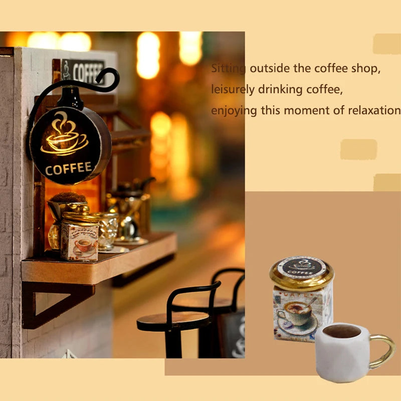 Wooden Miniature Doll House DIY 3D Puzzle Building Kit