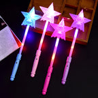 Luminous Flashing Led Scepter Toy Novelty Heart Multi Color Stick Lighting Princess Wand Party Light Up