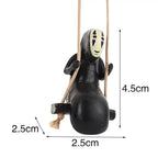 Funny Anime Car Ornaments Faceless Male Car Pendant Car Rearview Mirror Pendant Friend Birthday Gift Home Bag Decor Ornament