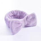 Coral Fleece Bow Spa Makeup Headband for Women