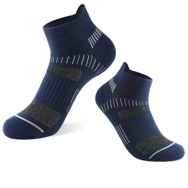 5 Pairs Men Spring Summe Autumn Cotton Sports Socks Mesh Breathable Running Basketball Cycling Male Short Socks Set For Men