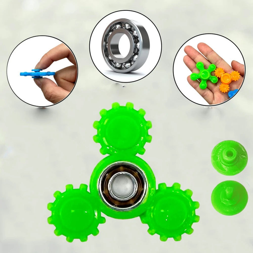 Mini Finger Gyro Fidget Spinners – Bulk Sensory Toy Set