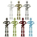 Halloween Magnetic Middle Ages Skeleton Posable Skeleton Human Shape Bones Halloween Haunted House Horror Props Skeleton Doll